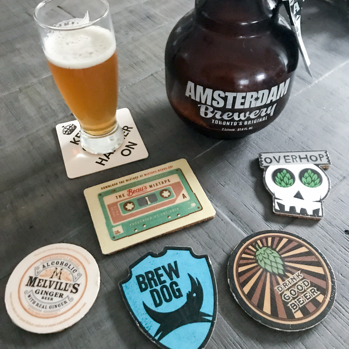 Preserved Cardboard Craft Beer Coasters House by the Bay Design