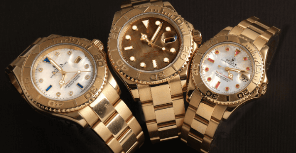 (first and third) Rolex Yachtmaster Mother of Pearl Serti Dial Watches