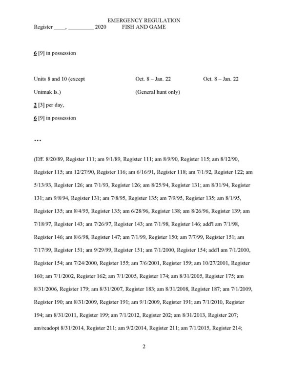 Emergency Regulation page 2