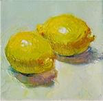 December Lemons,still life, oil on canvas,6x6,price $200 - Posted on Sunday, December 14, 2014 by Joy Olney