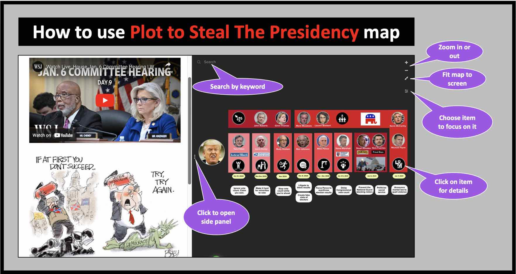 How to use the PLOT TO STEAL PRESIDENCY map