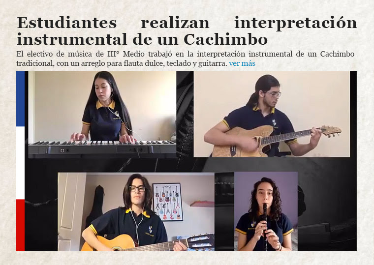 Estudiantes realizan interpretación instrumental de un Cachimbo
