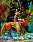 ARTOUTWEST DIANE WHITEHEAD Roping Cowboy Oil Painting Original - Posted on Friday, November 21, 2014 by Diane Whitehead