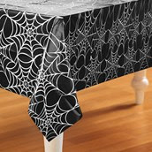 Spider Web Halloween Plastic Table Cover