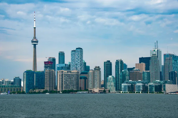 The Toronto skyline.