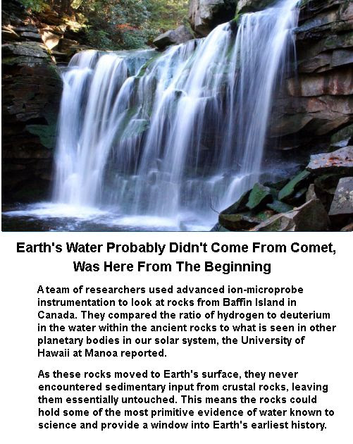 Origin of water -1