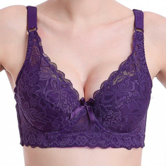 Push Up Full Lace Deep Plunge Thin Bra