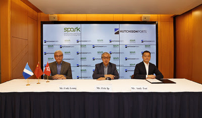 Mr. Eric Ip (centre), Group Managing Director of Hutchison Ports, Mr. Andy Tsoi (right), Managing Director, Middle East and Africa Division and Mr. Cody Leung (left), Group General Counsel & Corporate Development Director of the company attended the online signing ceremony Mr. Eric Ip (centre), Group Managing Director of Hutchison Ports, Mr. Andy Tsoi (right), Managing Director, Middle East and Africa Division and Mr. Cody Leung (left), Group General Counsel & Corporate Development Director of the company attended the online signing ceremony