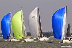 J/Cup racing off Cowes, England