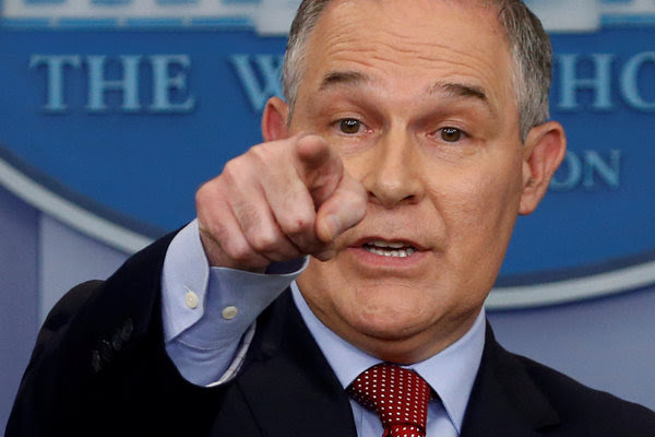 EPA Administrator Scott
                                        Pruitt taking questions about
                                        the U.S. decision to withdraw
                                        from the Paris climate
                                        accords (REUTERS/Jonathan Ernst
                                        TPX)