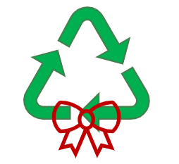 recycling holiday wreath
