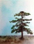 9x12 Lone Tree on Yupo Paper Mixed Media Painting by Penny Lee StewArt - Posted on Friday, February 13, 2015 by Penny Lee StewArt