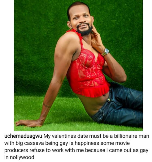 Uche Maduagwu says Nollywood producers have refused to work with him after coming out as a gay man