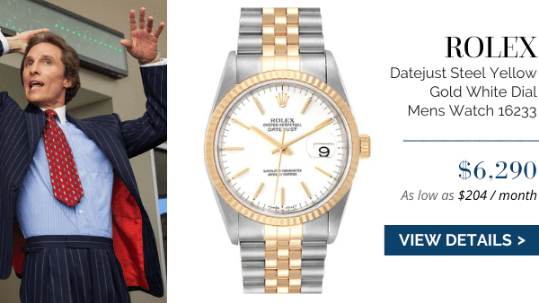  Rolex Steel Yellow Gold White Dial on Matthew McConnaughey in The Wolf of Wall Street (2003)