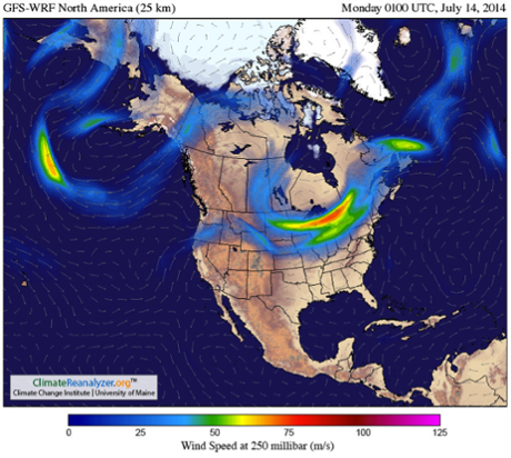 Image obtained using Climate Reanalyzer (http://cci-reanalyzer.org), Climate Change Institute, University of Maine, USA.