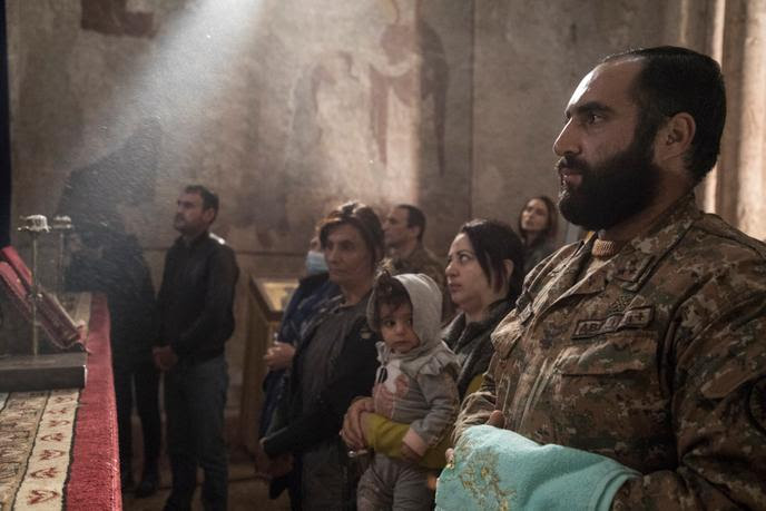 Dans le monastère de Dadivank (Haut-Karabakh), le 12 novembre.