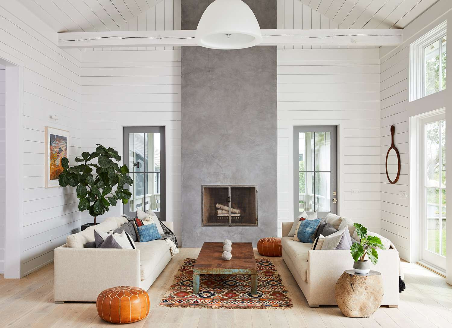 modern farmhouse living room concrete fireplace 8f53f866 e2d57fe7aa364cafb1e5cb8830e33379
