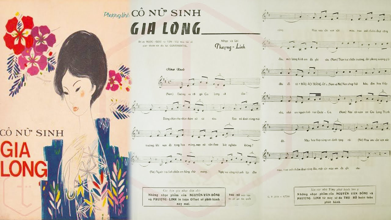 �� Cô Nữ Sinh Gia Long (Phượng Linh) Chế Linh, Diệu Thanh Pre 1975 | Tờ Nhạc Xưa - Florida Maybach