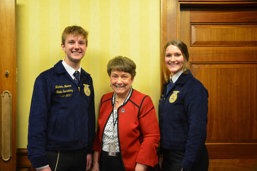 FFA State Officers and Sen. Leising