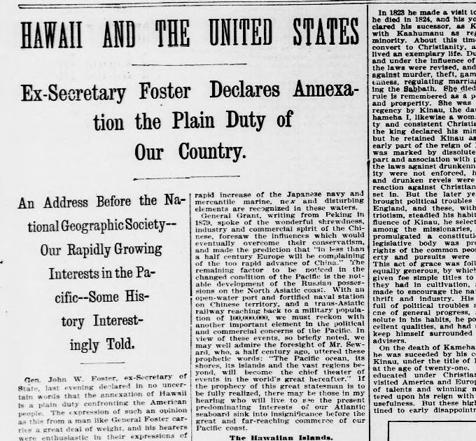 IOLANI - The Royal Hawk: * Pirate Eyes on Hawaii Series: United States Secretary of State John W ...