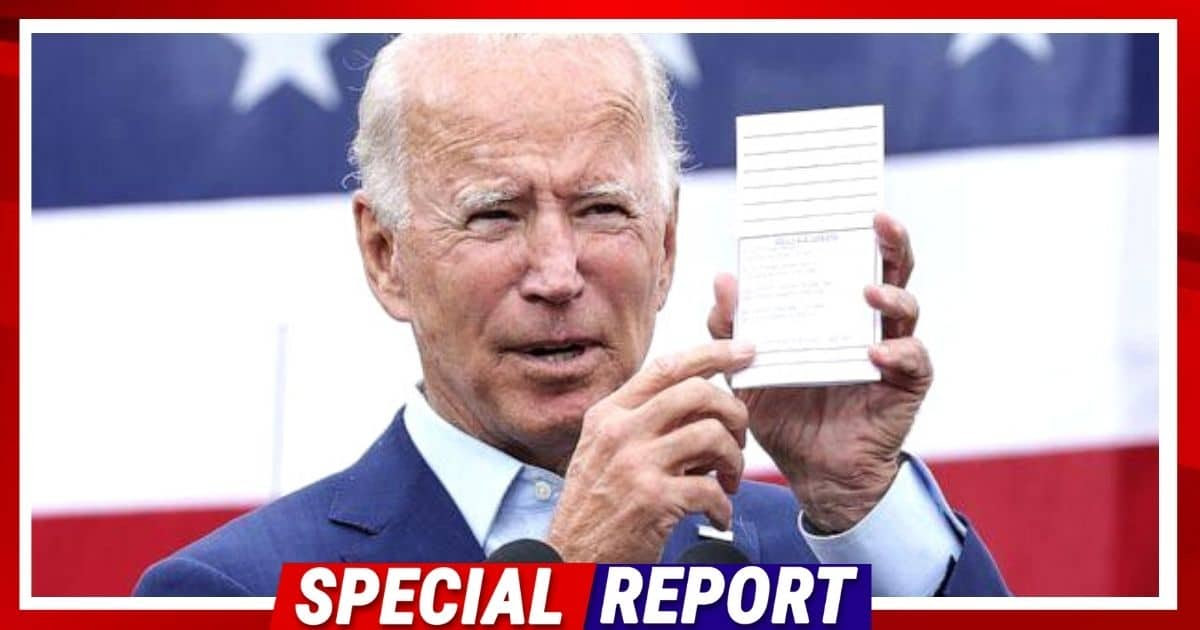 Biden Caught Using Note Cards - But Joe's Press Conference Still Spirals Out Of Control