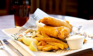 Fish and Chips with Beer