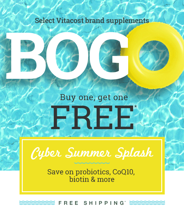 Buy 1, get 1 FREE select Vitacost brand supplements* Buy 1, get 1 FREE select Vitacost brand supplements*