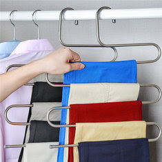 S Type Clothes Pants Trouser Hanger Multi Layers Storage Rack