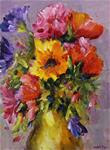 Original acrylic floral flower bouquet painting - Posted on Tuesday, January 6, 2015 by Alice Harpel