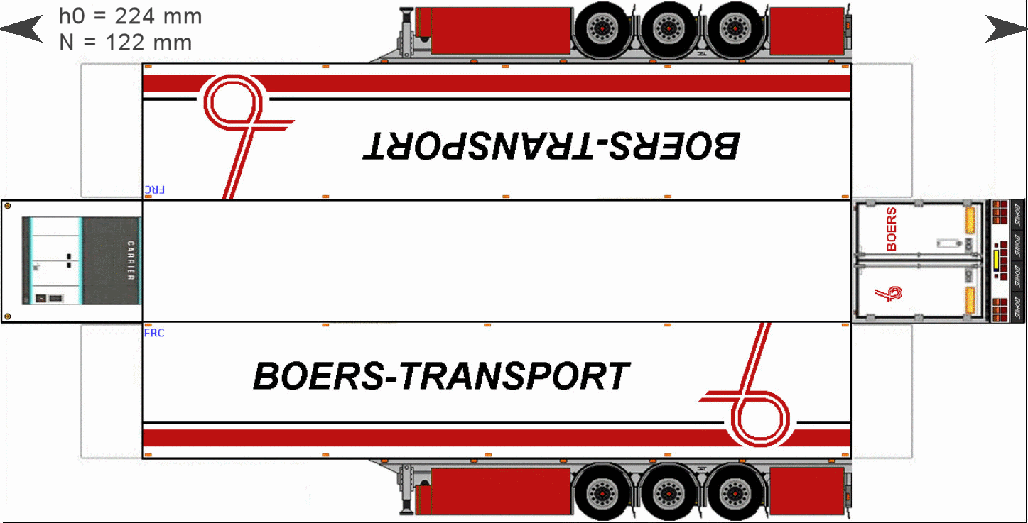 18 Wheel Truck Paper Templates TrailerBoerstransport Paper models