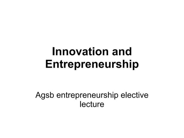 Innovation and entrepreneurship, Peter Drucker on innovation  and Entrepreneurship