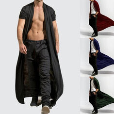 Mens Casual Comfy Loose Long Cardigans Coats