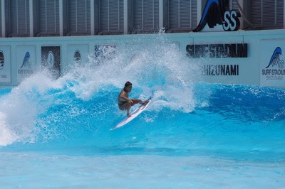 Mahina Maeda laying down a frontside hack in preparation for surfing’s Olympic debut.