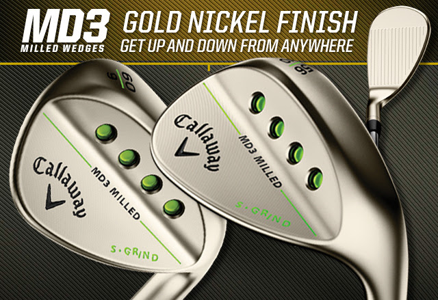 Callaway Mack Daddy 3 Milled wedges available in gold nickel