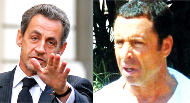 Nicolas Sarkozy et Alexandre Djouhri. © Reuters et
                DR