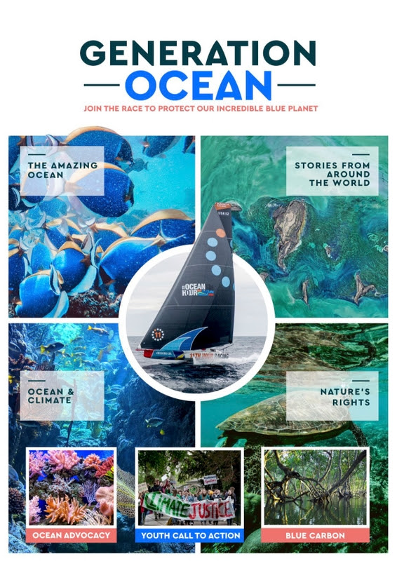 Generation Ocean Booklet containing engaging articles, stories, reflections and action points