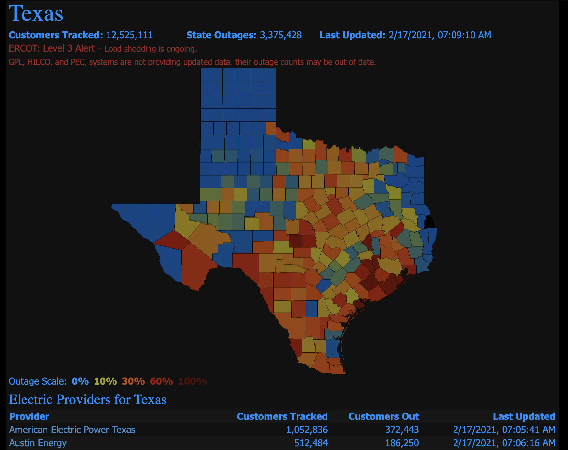 "Texans are suffering without power because those in power have failed us. As with Covid, a natural disaster has become far deadlier due to the inaction & ineptitude of Abbott and Texas’ Republican leadership. While they focused on bathroom bills, “show me your papers” legislation and fighting with sports teams over the Star Spangled Banner, 30 million Texans were left vulnerable to uncontrolled Covid spread, a bungled vaccine rollout and now this “rolling” power blackout. - Beto O'Rourke