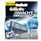 Gillette Mach3 Turbo Blades - 4 Cartridges 