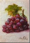 Grapes. oil on linen 6x4 inches - Posted on Wednesday, November 12, 2014 by Nina R. Aide