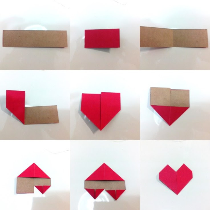 origami dobradura coração simples