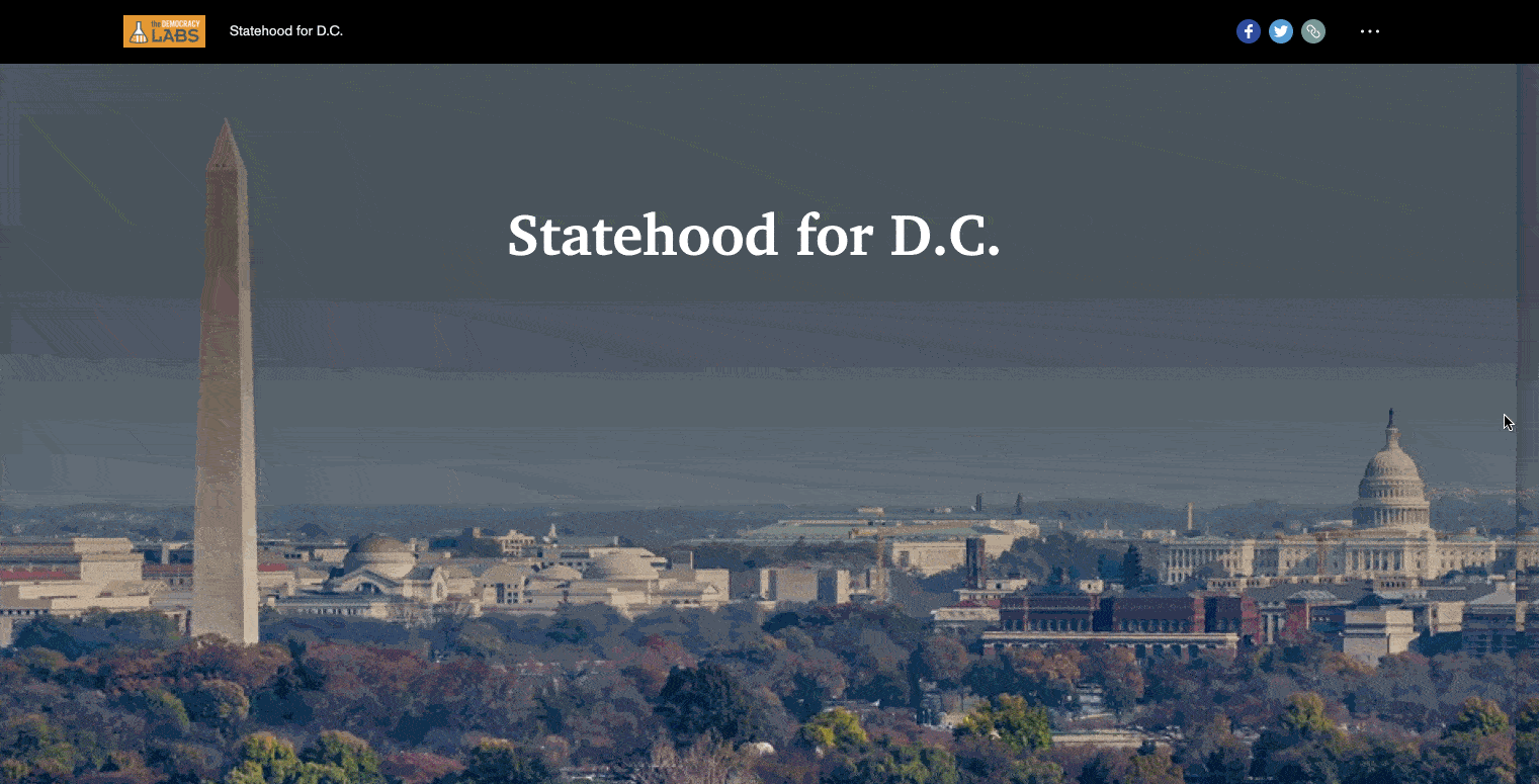 For more than 200 years, the residents of Washington, DC have been subjected to systemic inequality and denied the full rights of citizenship including voting representation in Congress. It is time to right a great historic wrong.