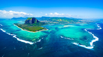 Photo of the coast of the African island nation Mauritius