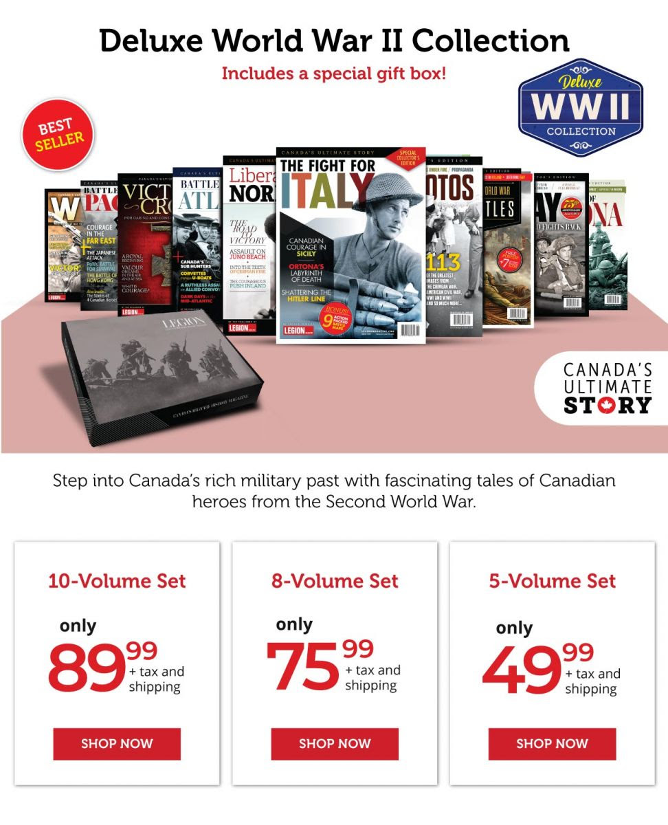 Deluxe World War II Collections 10-8-5 Volume Sets