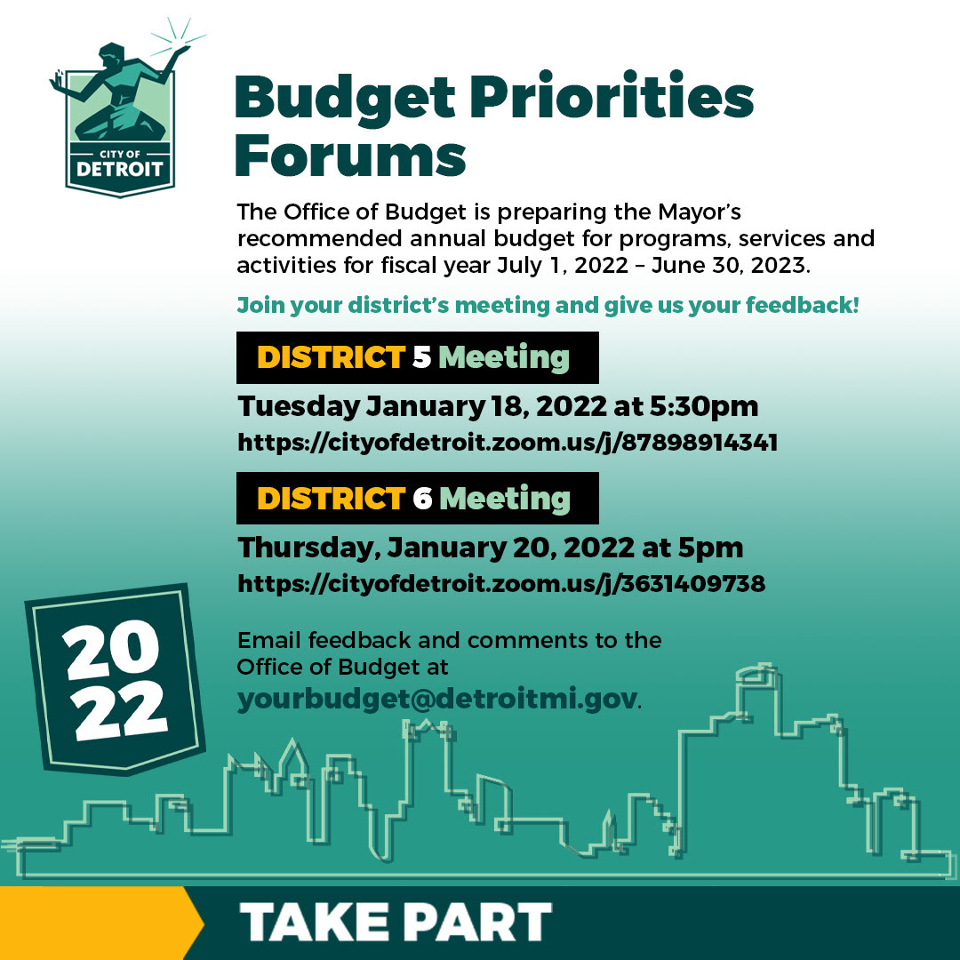 Budget Priorities Forums D5 & D6 Meetings 2022