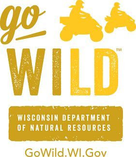 Yellow Go Wild online platform logo featuring two ATV users