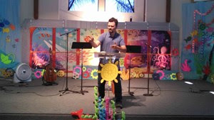 Pastor's Fire-And-Brimstone Sermon Really Undermined By These Cutesy VBS Decorations