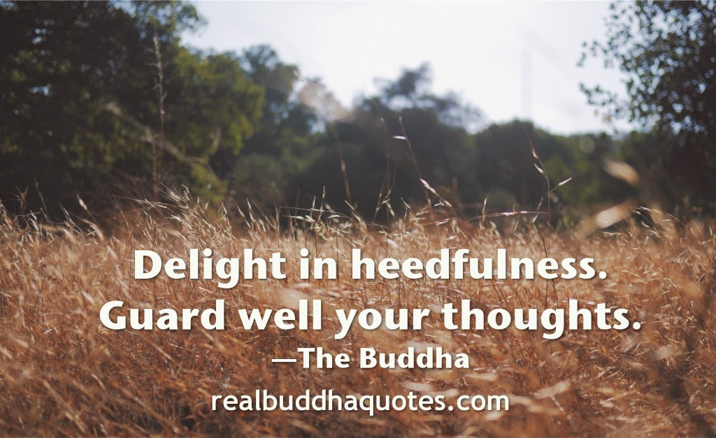 delight in heedfulness, guard well your thoughts