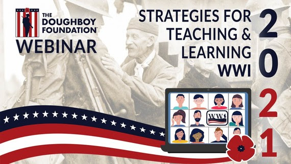Webinar poster: Strategies for teaching and learning about WWI in 2021