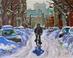 820 Montreal Winter, Fastest Transport, 8x10, oil - Posted on Wednesday, December 3, 2014 by Darlene Young