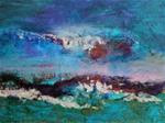 Abstract Seascape, Contemporary Paintings by Arizona Artist Amy Whitehouse - Posted on Tuesday, April 14, 2015 by Amy Whitehouse